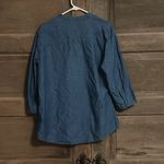 Bit & Bridle  Womens Sz XL 1/2 Button Front 3/4 Sleeve‎ Denim Tunic Top Photo 3