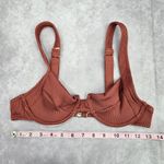 SheIn  Brown Wired Adjustable Ribbed Bikini Top Swimwear Medium Photo 4