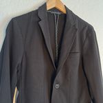 Armani Exchange  Black Relaxed Blazer Pockets 2 Button Classic Viscose Stretch Photo 1