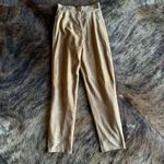 Vintage Vakko High Rise Suede Straight Leg Pants Tan Size 2 Photo 1