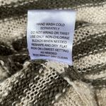 Pink Rose Cotton Blend Shawl Collar Cardigan In Oatmeal & Olive Stripe Size L Photo 6