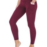 Yogalicious High Waist 7/8 Ankle Length Windsor Wine Leggings Photo 0