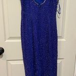 Laurence Kazar  Beautiful Silk Beaded Sparkle Gown Dress Photo 2