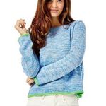 Lilly Pulitzer Zaylia Zanzibar Marled Crewneck Blue Sweater Size S Photo 0