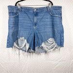 Abercrombie & Fitch The Loose High Rise Cut Off Denim Shorts Photo 1