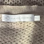 S&C 100% Cashmere Open Knit Mixed Media Unique Cream Cardigan Sweater M Bohemian Size M Photo 10