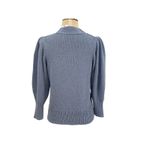 Brochu Walker  Saskia Relaxed V-neck‎ Sweater Cotton Wool Blue Size Small Photo 8