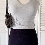 Harmony & Havoc  Suede Black Fringe Skirt Photo 0