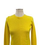 Intermix  Cashmere Sweater Cropped Raw Hem Neon Yellow Size XS Photo 2