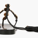 Sam Edelman NEW 8 Deirdre Ankle Wrap Sandal Black Leather Gold Gladiator Greek Photo 10