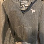 Victoria's Secret PINK Gray Zip-Up Hoodie Photo 8