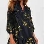 Tuckernuck  Navy Jasmine Vine Jacquard Palmerston Dress M Photo 0