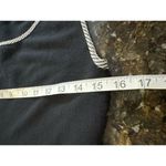 INC  Black Rib Knit  Tank Sweater Ruffle Striped  Midi Dress M Work Office Goth Photo 5