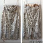 Mac Duggal  93831 Embellished Strapless Sheath‎ Dress Silver Beige 14 Photo 5