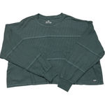 Hollister  women's cropped long sleeve‎ waffle tee size S dark green Photo 0