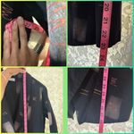 Vintage Kay Chapmen blazer coat Black cotton oversized baggy euc Size undefined Photo 2