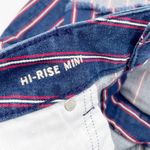 American Eagle NEW Super Stretch Hi-Rise Denim Mini Skirt Retro Stripe Size 16 Photo 6