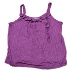 Old Navy NEW Womens 3X 22 24 Plus Purple Plum Ruffle Cami Tank Top Shirt Blouse Photo 0
