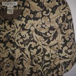 Chaus 14 Jacquard Short Sleeve Button Front Jacket Plus in Gold Black Photo 2