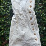 FAVLUX  Cream Button-Down Mini Dress Photo 2