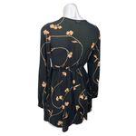 Billabong Black Beige Your Love Floral Long Sleeve Button-Up Skater Mini Dress S Photo 1