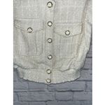 Christian LaCroix Crème Lined Boucle Tweed Cropped Preppy Vest Size XS Photo 5