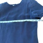 Dana Buchman ‎ NWT 100% Silk Dark Navy Short Sleeve Button-up Back Blouse Size 6 Photo 7