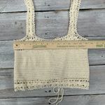Juniors Sky & Sparrow Crochet Lace Front Cropped Tank Top Size Extra Large Photo 2