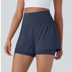 Halara  SoftlyZero Airy Super High Waisted 2-in-1 Cool Touch Yoga Shorts 5” Photo 3