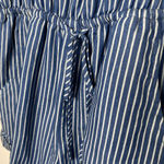 Kori America Striped Scoop Neck Sleeveless Tie Waist Romper Blue Size Small Photo 6