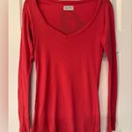 Lauren Moshi Peace Love Harmony Women’s Red Longsleeve Size Small Photo 2