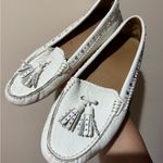 Coach  Norfolk Tassel Loafer Flats 9B‎ Chalk  Leather Studded Driving Mocs U Photo 2