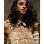 Girl and the Sun Yellow Orange St Topez Sleeveless Shift Tiered Midi Dress Sz S Photo 3