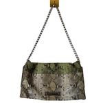 BCBGMAXAZRIA BCBG MaxAzria 100% Leather Snake Print Shoulder Bag Kiss Lock Green Chain Strap Photo 1