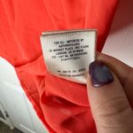 Maeve  Cream Lace Cap Sleeves Orange Blouse Short Sleeve Top Size Small Anthro Photo 4