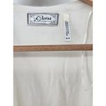 Guess  Womens White Hooded Short Sleeve Zip Up Sweater Knit Top Charm Zip Medium Photo 2