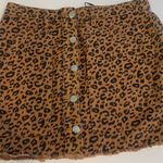 None Denim like leopard print‎ skirt with pockets NWT size Medium Photo 0