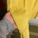 Knox Rose  Size S Yellow Dress Mini Flutter Sleeve Gauzy Tired Inlet Lace Boho Photo 2