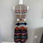 ZARA  Trafulac Dress Woman’s Sz M Colorful Geometric Tribal Print Cut Outs Beach Photo 2