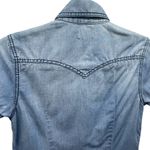 True Religion  Y2K Button Front Chambray Western Rodeo Top Size XS Photo 5