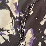 Vera Wang Simply Vera | NWT Petite Purple, Black, & White Button Down Top | PXL Photo 4