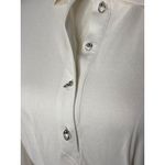 Mugler Long Sleeve Shirt Dress in Snow 38 New Womens Polo Mini White Size undefined Photo 4