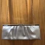Jacqueline Ferrar RARE VINTAGE PLEATED SATIN CLUTCH IN SILVER EVENING FORMAL BAG Photo 1