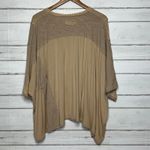 POL City Drifrter Oversized Neutral Tan Boho Top Size Small Photo 2
