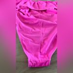 Tinibikini lace up one piece hot pink swimsuit size large Photo 6
