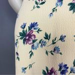 Vintage Midi Dress Floral 90s Momcore Sleeveless Petite Cream Pale Yellow Angel Size 12P Photo 6