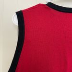 Dress Barn EUC |  women’s red black floral beaded‎ sweater vest — petite medium Photo 4