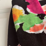 Ralph Lauren Lauren  Floral cotton blend Top Womens ‎ Large Colorful Knit Photo 3