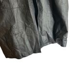 Marco Morani VTG Leather Coat Trench Womens Black SZ L Suede Trim Jacket Classic Size L Photo 2