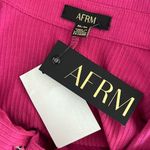 AFRM Ribbed Knit Collared Long Sleeve Button Front Shirt Photo 5